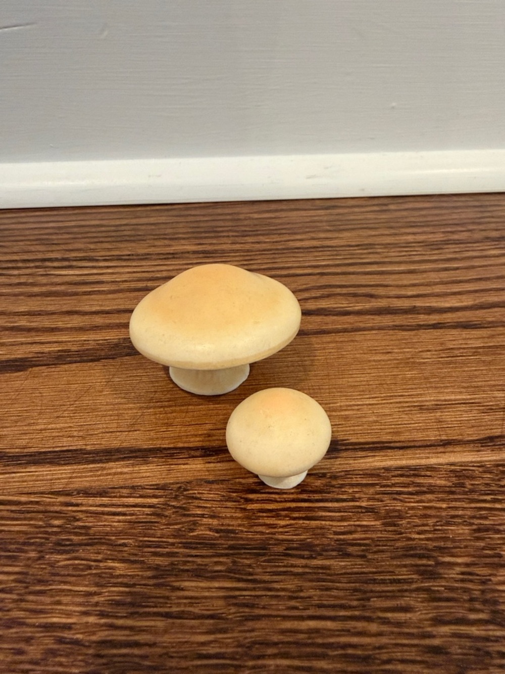 2 Vintage Mini Miniature Dojon Japan Porcelain Mushrooms